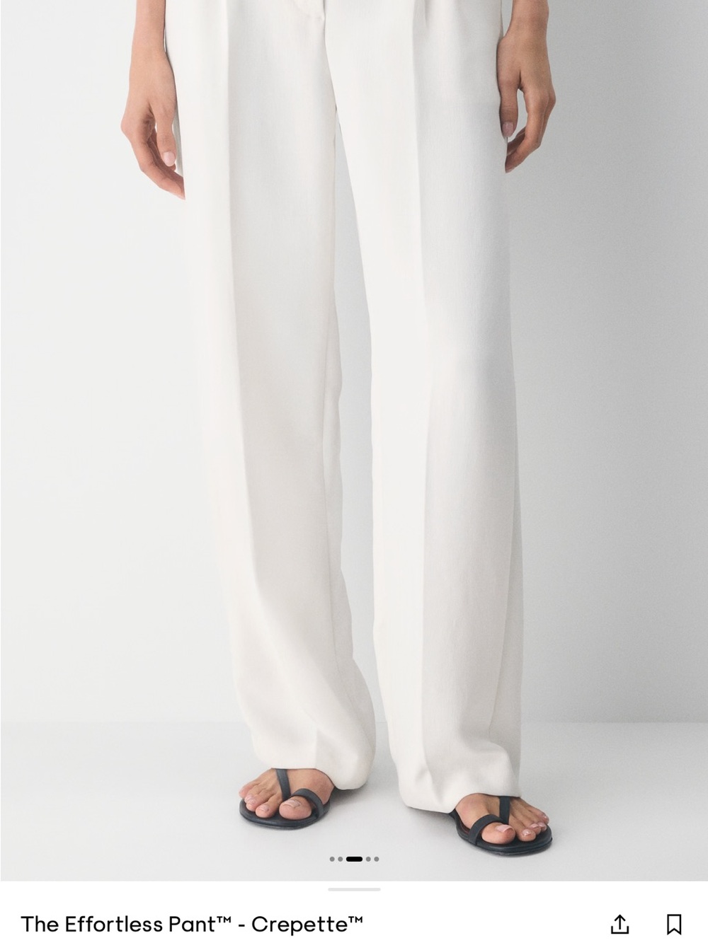 Aritzia Effortless Pant - Crepette Light Birtch - Picture 7 of 7